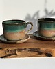 filiżanki Kubek ceramiczny  Duża filiżanka ze spodkiem i łyżeczką 3