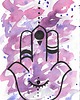 grafiki i ilustracje Karta Fioletowa Chamsa, akwarela 1
