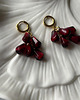 kolczyki z żywicy Kolczyki z żywicy epoksydowej krople granatu Handmade biżuteria 3