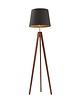 lampy podłogowe Drewniana lampa stojąca na 3 nogach ARUBA GOLD 3