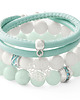 bransoletki z kamieni naturalnych White jade with mint bead. 1