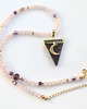 wisiory Ametyst kwarc różowy choker 2