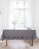 obrusy i serwetki Lniany obrus z falbanką  heavy linen TRUE GRAY 7