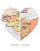 plakaty Plakat Personalizowana mapa serce  2 lokalizacje 2