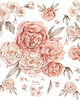 naklejki ścienne do pokoju dziecka PIWONIE, KWIATY PEONY SUNRISE DK115 1