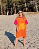 sukienki midi damskie Ponczo kąpielowe z bawełnianej frotte  CANDY GIRL 1