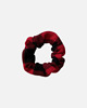 gumki do włosów Scrunchie gumka frotka wąska czerwono-czarna 1