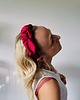 opaski do włosów Jedwabna opaska do włosów opaska na włosy burgundowa róża SILK RUFFLE 1