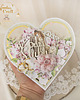 kartki scrapbooking Kartka ślubna serce, pamiątka ślubu "Magnolia Love" GOTOWA 3