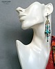 kolczyki z kamieniami Turkusowe kolczyki w stylu boho unikat handmade dla fanki turkusów PREZENT 4