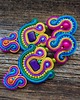 kolczyki soutache Duże i kolorowe kolczyki sutasz 3