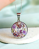 wisiory Wisiorek z kompozycją kwiatową 2