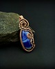 wisiory Wisiorek z niebieskim agatem wire wrapping 2