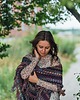 szale damskie Chusta  z frędzlami MAXCOLOR jesienne jezioro 5
