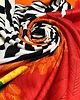 szale damskie SZAL SZALIK jedwab Apaszka jedwabna ZEBRA POMARAŃCZOWA 3
