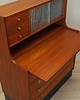 biurka Sekretarzyk tekowy, duński design, lata 70, produkcja: Dania 5