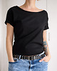 t-shirt damskie Czarny oversize bez nadruku 1