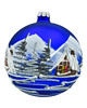 bombki Bombka okrągła Zimowy Pejzaż: kobaltowa 1