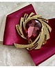 broszki Brosza  ROYAL   z bordowym kryształem 2