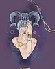 grafiki i ilustracje Komplet 12 kart ze znakami zodiaku- karty afirmacyjne/ilustracje 5