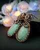 kolczyki wire wrapping Kolczyki z amazonitem 7