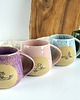 kubki Kubek ceramiczny beczułka 320 ml - Joga niebieski 4