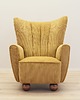 fotele Fotel musztardowy, skandynawski design, produkcja: Dania 1