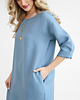 sukienki midi damskie Lniana Sukienka PEONY DUSTY  BLUE 2