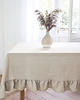 obrusy i serwetki Lniany obrus z falbanką  heavy linen NATURAL 2