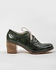 półbuty damskie OKSFORDKI NA 6 CM SŁUPKU - SKÓRA NATURALNA - MODEL 251 - BUTELKOWA ZIELEŃ 2