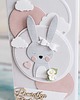 kartki scrapbooking Pamiątka Chrztu Świętego dla dziewczynki, dla chłopca króliś 2