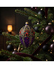 bombki Bombka choinkowa szklana ręcznie malowana: Jajo Faberge: czarno-purpurowe 2