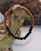 bransoletki - inne Bransoletka miedziana handmade z koralikami: onyx 1