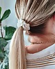 gumki do włosów Gumka jedwabna, scrunchie, frotka white lotus MINI 1