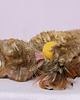 Zabawki dla zwierząt Piłeczki wełniane WOOL WOOL dla kota, musztardowe 4