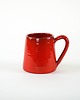 kubki Kubek ceramiczny czerwony, włoski design, lata 60, Włochy 3