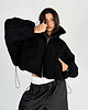 kurtki damskie Krótka kurtka typu bomber teddy czarna 5