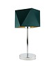 lampy stołowe Chromowana lampka nocna w stylu glamour z abażurem WUHU GOLD 1
