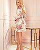 sukienki midi damskie 297-2 CAROLINE sukienka z falbanami - KWIATY 2