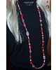 bransoletki z kamieni naturalnych Koral, agat i onyks efektowna bransoleta handmade PREZENT z  klasą 8