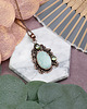 wisiory Miedziany ozdobny wisiorek z amazonitem i peridotem #570 2