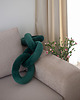 poduszki supły Poduszka Łańcuch, Chain Pillow Zielona Butelkowa 2