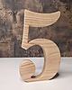 Ślub - inne Cyfra dekoracyjna z litego drewna, jesion, wysokość 20cm 6