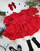 sukienki dla dziewczynki Sukienka Dresowa  Red  Frill 3