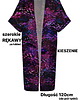 sukienki midi damskie KIMONO róż/ szlafrok / kopertowa sukienka, autorski wzór rybki 100% wiskoza 4