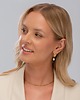 bransoletki - inne Złote plecione kolczyki z perłą w kształcie litery C Paraiso Serenia 3