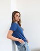 t-shirt damskie T-shirt Close merino granatowy 2
