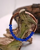 bransoletki - inne Bransoletka miedziana handmade z koralikami: błękitny kwarc 1