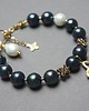 bransoletki z kamieni naturalnych Pearls /navy blue/ perły naturalne vol. 3 bransoletka 3