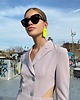 kolczyki - inne Kolczyki RAW, duże żółty neon skóra naturalna 1